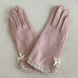 Women’s Dots  UV protection cotton Gloves